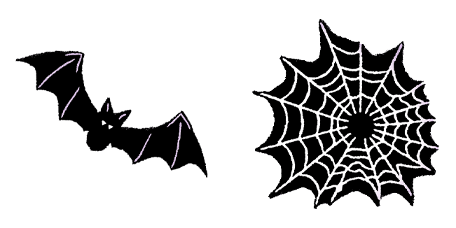 Spooky Bat & White Spiderweb Cursor
