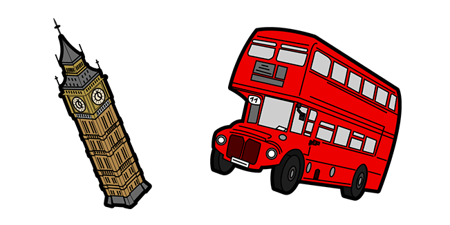 London Big Ben & Red Bus Cursor