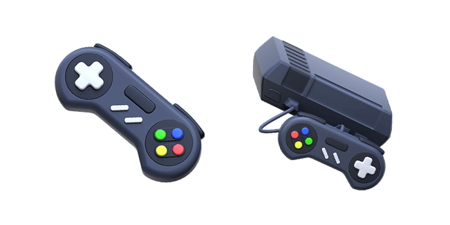 Retro Controller & Console 3D Cursor