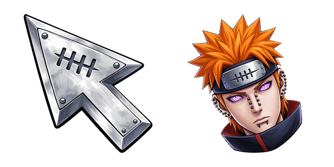 Naruto Pain & Headband Amegakure Symbol Cursor