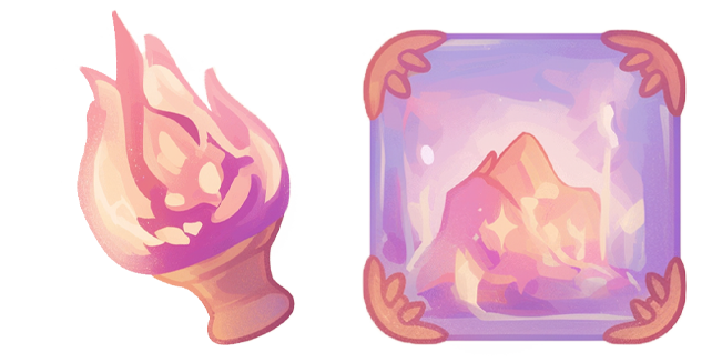 Magic Watercolor Flame & Cube Cursor