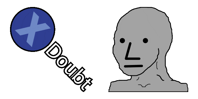 Wojak Doubt Meme Animated Cursor