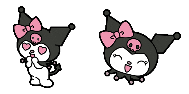 Valentine's Day Kuromi Love Eyes Animated Cursor