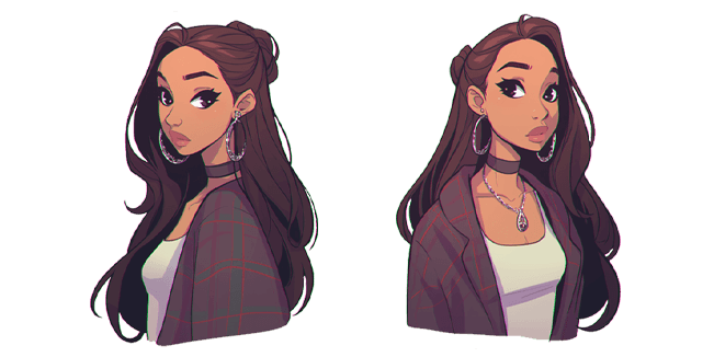 Long-Hair Baddie Girl Cursor