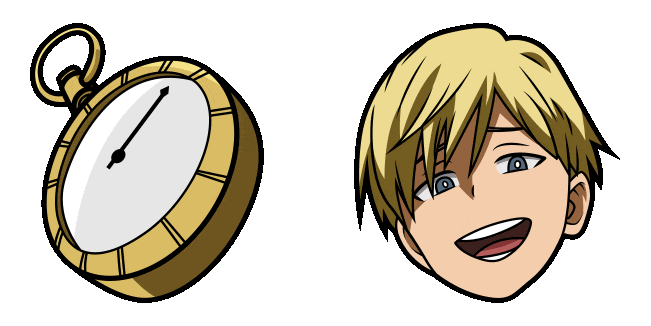 My Hero Academia Neito Monoma & Clock Animated Cursor