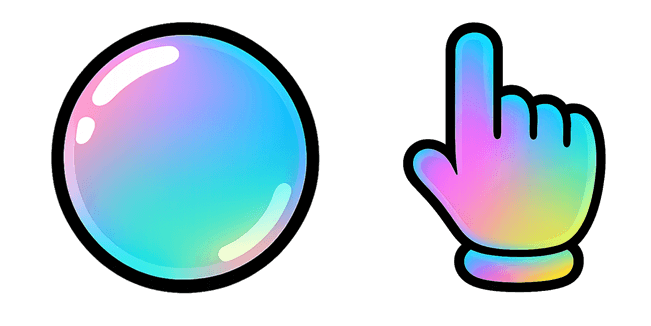 Rainbow Bubble Pop Cursor