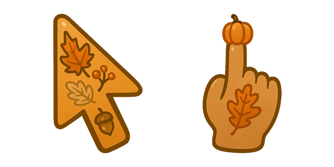 Autumn Aesthetic Arrow & Hand Cursor