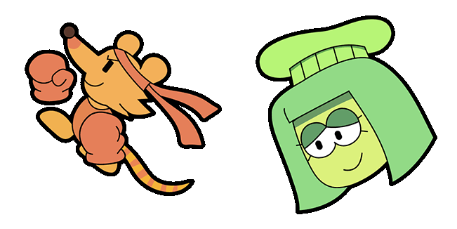 Deltarune Orange & Green Animated Cursor