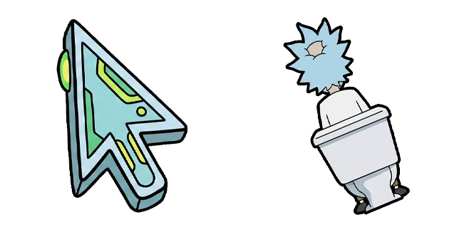 Rick & Morty Rick Sanchez on Toilet Cursor