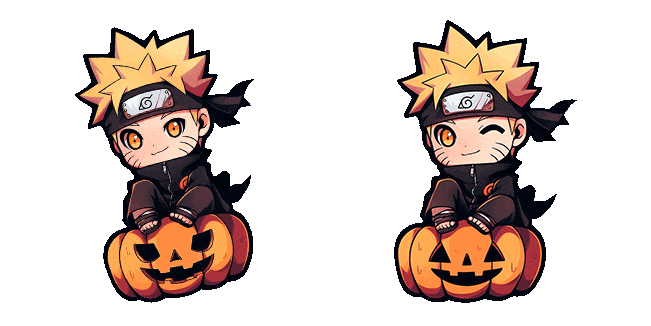 Naruto Sitting on Pumpkin Animated Cursor