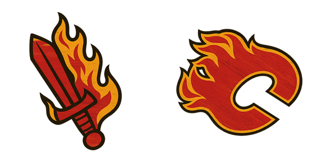 Calgary Flames Sword & Logo Cursor