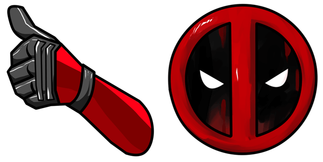 Deadpool Hand & Logo Cursor