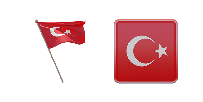 Republic of Türkiye Flag 3D Cursor