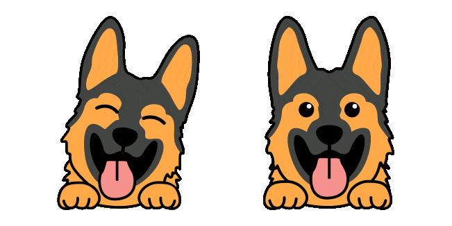 Funny German Shepherd Animated Cursor