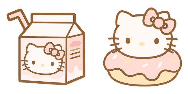 Hello Kitty Milk & Donut Cursor