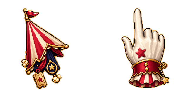 Circus Tent & Carnival Glove Pixel Cursor