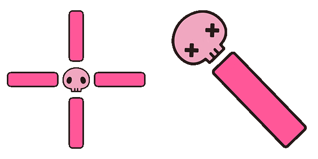 Kuromi Skull Crosshair Animated Cursor