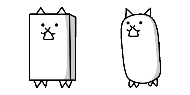 The Battle Cats Eraser & Tank Cat Animated Cursor