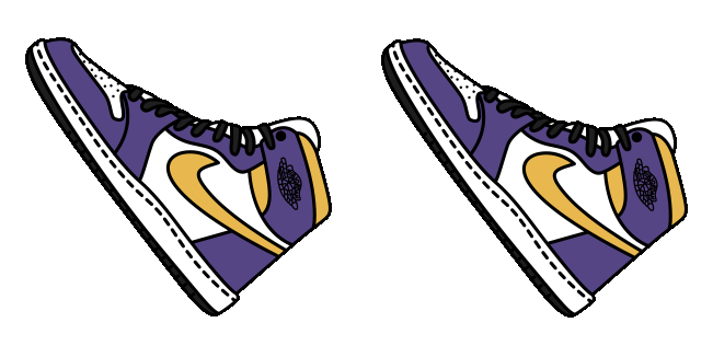 Nike Air Jordan 1 Lakers Animated Cursor