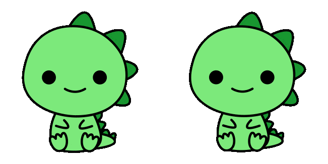 Cute Green Dino Animated Cursor