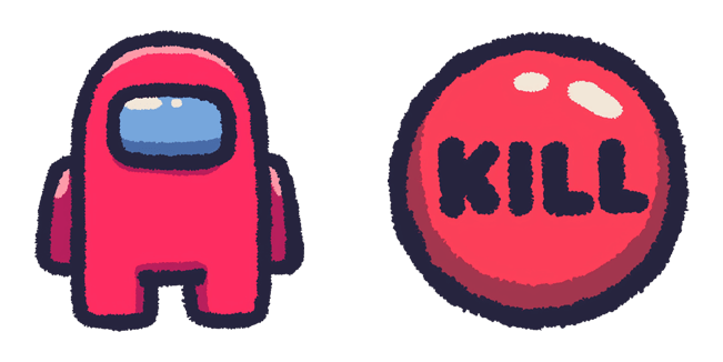 Among Us Red Crewmate & Kill Button Cursor