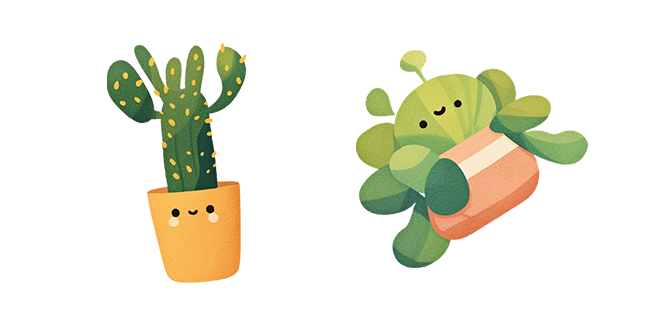 Cute Smiling Plants Cursor