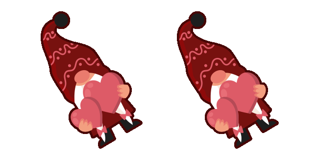 Valentine's Day Dwarf with Heart Animated Cursor