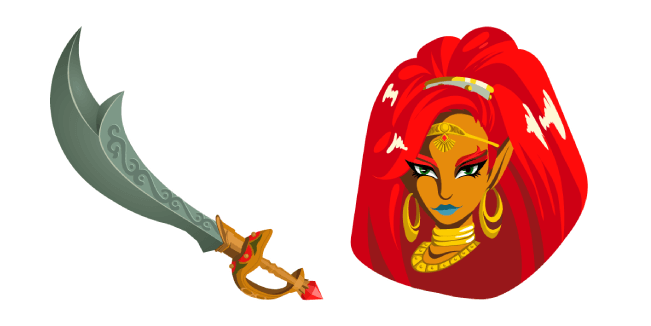 The Legend of Zelda Urbosa & Scimitar of the Seven Sword Cursor