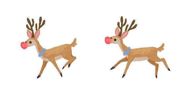 Rudolph Reindeer Running Animated Cursor