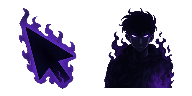 Solo Leveling Sung Jin-Woo Dark Flames Animated Cursor
