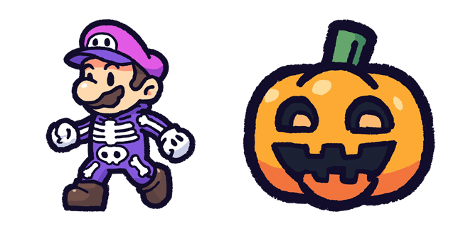 Super Mario Halloween Mario & Pumpkin Cursor