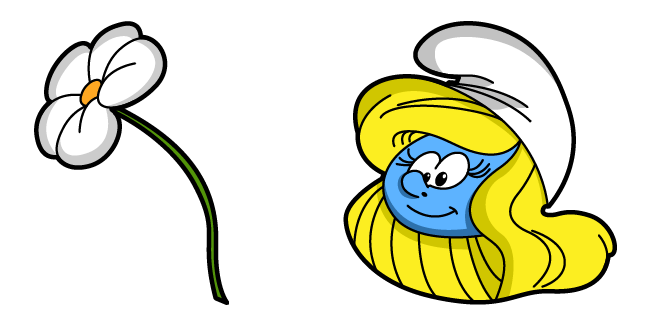 The Smurfs Smurfette & Flower Cursor