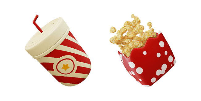 Soda Drink & Popcorn 3D Cursor