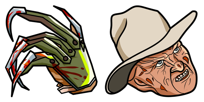 A Nightmare on Elm Street Freddy Krueger & Glove Cursor