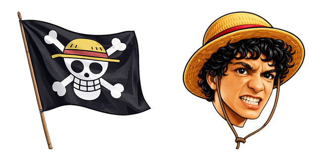 One Piece Netflix Monkey D. Luffy & Straw Hat Pirates Flag Cursor
