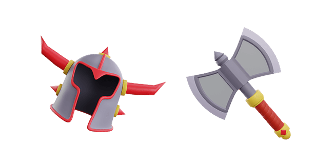 Viking Helmet & Axe 3D Cursor