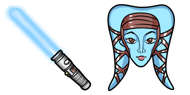 Star Wars Aayla Secura & Lightsaber Cursor
