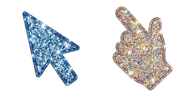 Glitter Arrow & Sparkle Hand Animated Cursor
