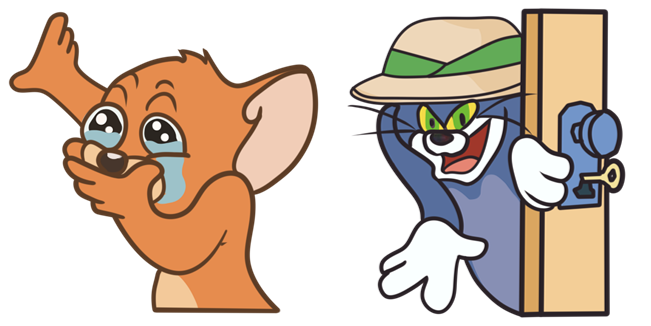 Crying Jerry & Sneaky Tom Meme Cursor