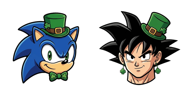 St. Patrick's Day Sonic & Goku Cursor