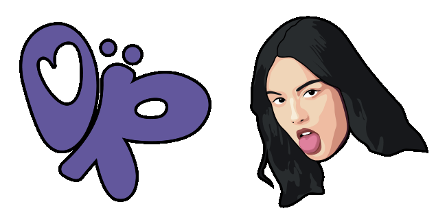 Olivia Rodrigo & Logo Animated Cursor