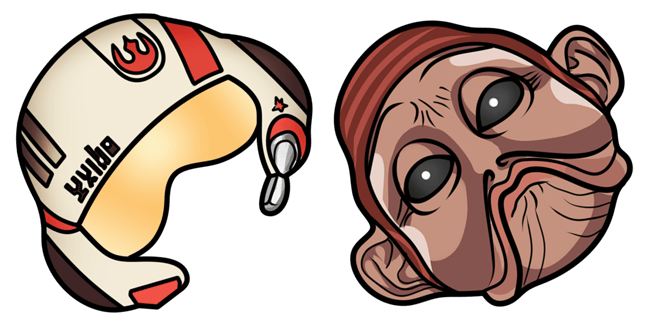 Star Wars Nien Nunb & Helmet Cursor