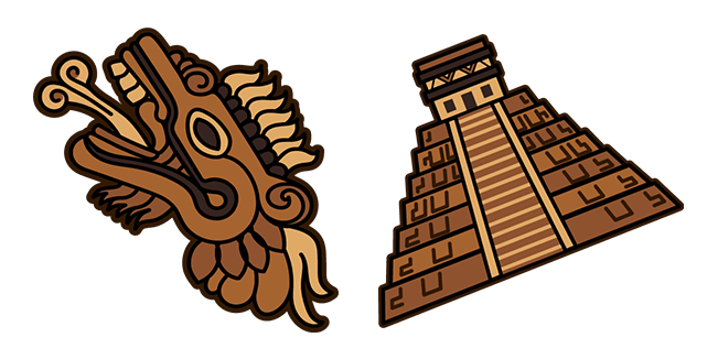 Mesoamerican Pyramid & Dragon Head Cursor