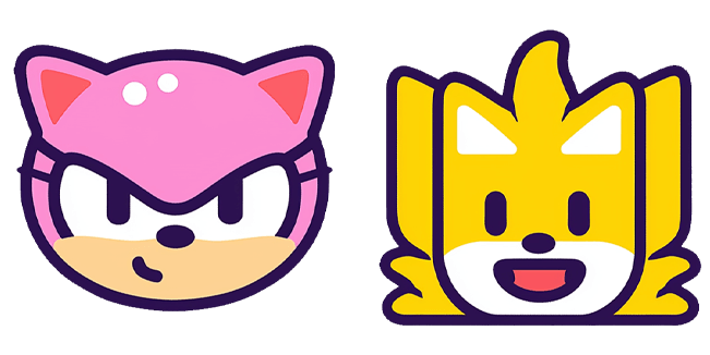 Kawaii Amy Rose & Tails Cursor