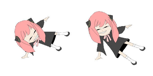 Spy x Family Anya Forger Breakdancing Animated Cursor