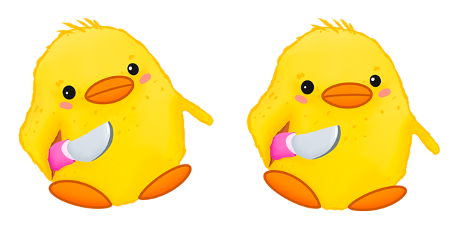 Chubby Chick with Knife Cursor