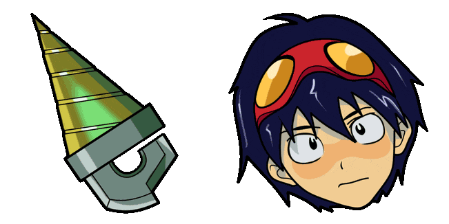 Gurren Lagann Simon & Core Drill Animated Cursor