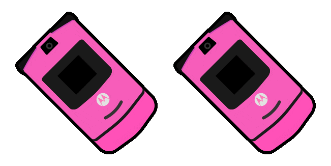 Pink Motorola RAZR V3 Animated Cursor