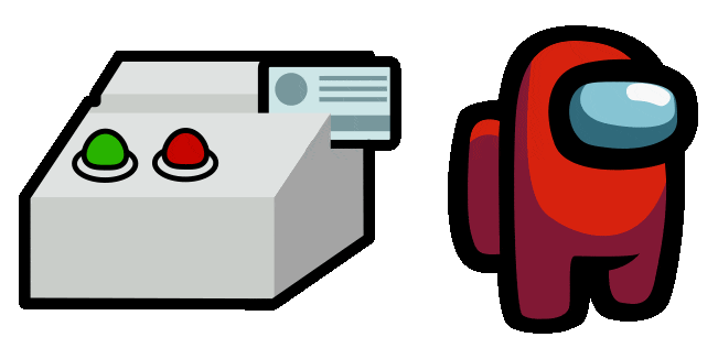 Among Us Red & Card Swipe Animated Cursor