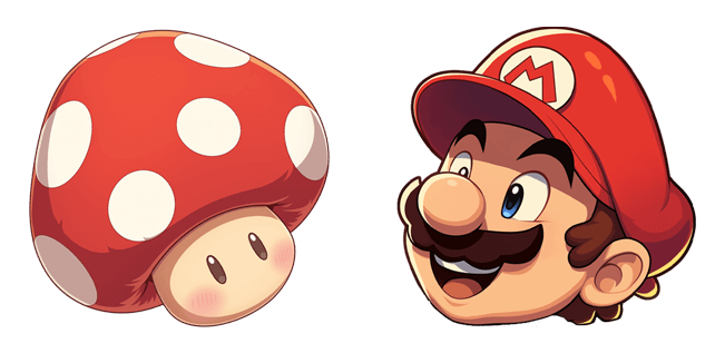 Cool Mushroom & Super Mario Head Cursor